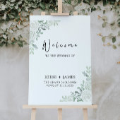 Affiche de bienvenue Mariage Emerald Green