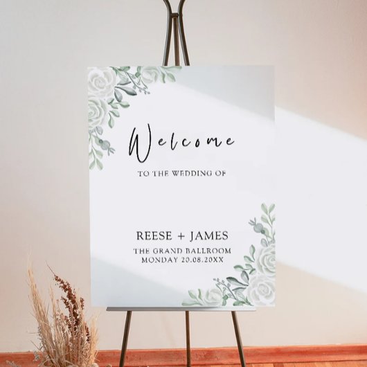Affiche de bienvenue Mariage Emerald Green