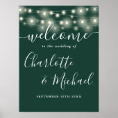 Affiche de bienvenue Mariage Emerald Green String  (Devant)