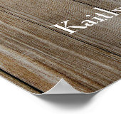 Affiche de bienvenue Mariage en bois Brown et lumi (Coin)