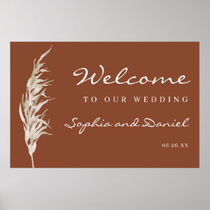 Affiche de bienvenue Mariage en terre cuite de Boh