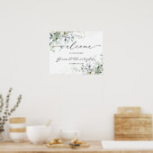 Affiche de bienvenue Mariage Eucalyptus (Cuisine)