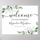 Affiche de bienvenue Mariage Eucalyptus (Devant)