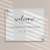 Affiche de bienvenue Mariage Eucalyptus