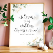 Affiche de bienvenue Mariage Eucalyptus