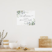 Affiche de bienvenue Mariage Eucalyptus (Cuisine)