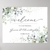 Affiche de bienvenue Mariage Eucalyptus (Devant)