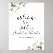 Affiche de bienvenue Mariage Eucalyptus (Devant)