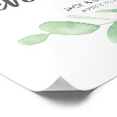 Affiche de bienvenue Mariage Eucalyptus (Coin)