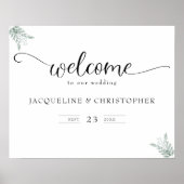Affiche de bienvenue Mariage Eucalyptus (Devant)