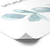 Affiche de bienvenue Mariage Eucalyptus aquarelle (Coin)