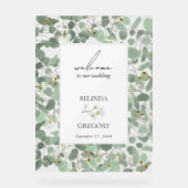 Affiche de bienvenue Mariage Eucalyptus aquarelle (Recto)