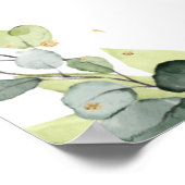 Affiche de bienvenue Mariage Eucalyptus Green Gold (Coin)