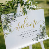 Affiche de bienvenue Mariage Eucalyptus Greenery