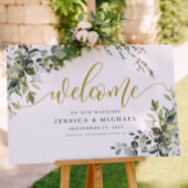 Affiche de bienvenue Mariage Eucalyptus Greenery