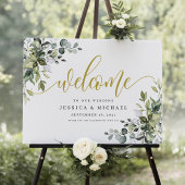 Affiche de bienvenue Mariage Eucalyptus Greenery