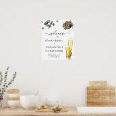 Affiche de bienvenue Mariage Eucalyptus Greenery C (Cuisine)