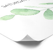 Affiche de bienvenue Mariage Eucalyptus Vert (Coin)