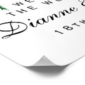 Affiche de bienvenue Mariage Feuille Tropical Palm (Coin)