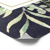 Affiche de bienvenue Mariage Feuille  vert (Coin)