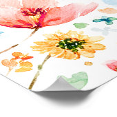 Affiche de bienvenue Mariage Fleur sauvage aquarel (Coin)