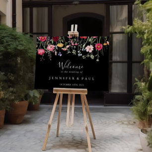 Affiche de bienvenue Mariage Fleur sauvage de jard