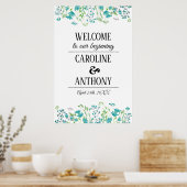 Affiche de bienvenue Mariage Fleur sauvage de ress (Cuisine)