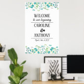 Affiche de bienvenue Mariage Fleur sauvage de ress (Bureau à domicile)