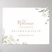 Affiche de bienvenue Mariage Fleur sauvage du jard (Devant)