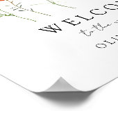 Affiche de bienvenue Mariage fleur sauvage LGBTQ G (Coin)