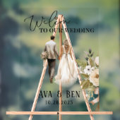 Affiche de bienvenue Mariage floral de mariée et d (Neutre)