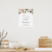 Affiche de bienvenue Mariage floral flush romantiq (Cuisine)