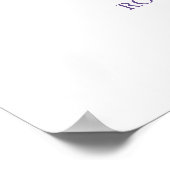 Affiche de bienvenue Mariage floral pourpre (Coin)