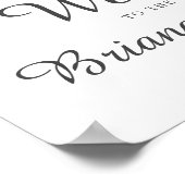 Affiche de bienvenue Mariage floral violet élégant (Coin)