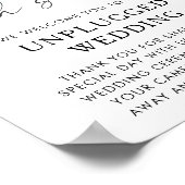 Affiche de bienvenue Mariage florale débranchée (Coin)