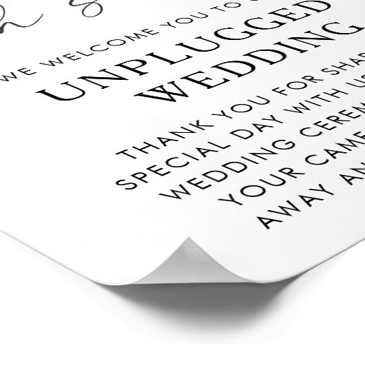 Affiche de bienvenue Mariage florale débranchée (Coin)