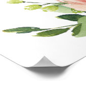 Affiche de bienvenue Mariage flush Floral Rose (Coin)