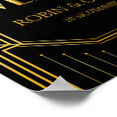 Affiche de bienvenue mariage | Gatsby Art Déco (Coin)