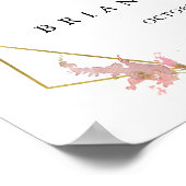 Affiche de bienvenue Mariage géométrique de Bourgo (Coin)