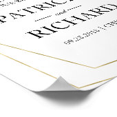 Affiche de bienvenue Mariage géométrique Elegant G (Coin)