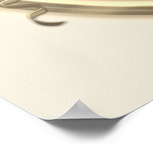 Affiche de bienvenue Mariage Gold Bow (Coin)