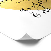 Affiche de bienvenue Mariage Gold Coeur Blanc (Coin)