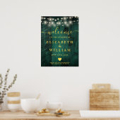 Affiche de bienvenue Mariage Green Wood String (Cuisine)