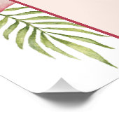 Affiche de bienvenue Mariage Hawaii tropical Flora (Coin)