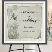 Affiche de bienvenue Mariage Inséparable turquoise