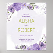 Affiche de bienvenue Mariage Lilac Lavender (Devant)