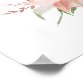 Affiche de bienvenue Mariage marine et rose (Coin)