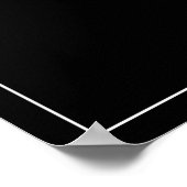 Affiche de bienvenue Mariage minimal noir blanc mo (Coin)