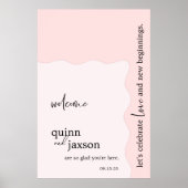 Affiche de bienvenue Mariage minimale (Devant)