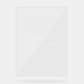 Affiche de bienvenue Mariage minimale acrylique (Recto)